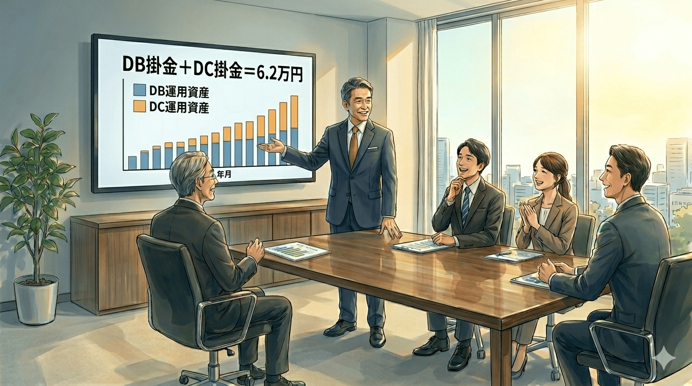 限度額が6.2万円に上がっても、恩恵を受けられない会社がある~DB×DC併用企業の経過措置という静かな分岐点~ 1 Gemini Generated Image l58aojl58aojl58a